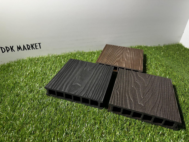 Террасная доска из ДПК Polywood Duo 3-D Серый 